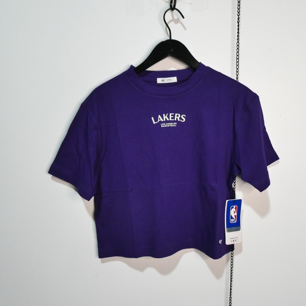 Lakers Shirt Womens Small 47 Brand Los Angeles Purple Graphic Cotton New